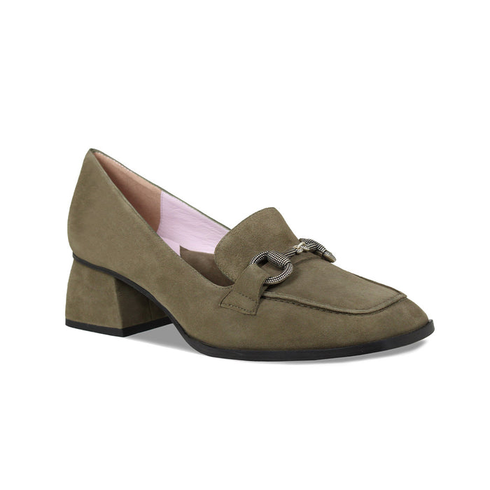 Giselle: Khaki Suede Shoes Sole Bliss