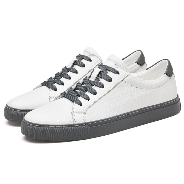 Golf Genuine Leather Shoes - AntoniosClothing - White Gray