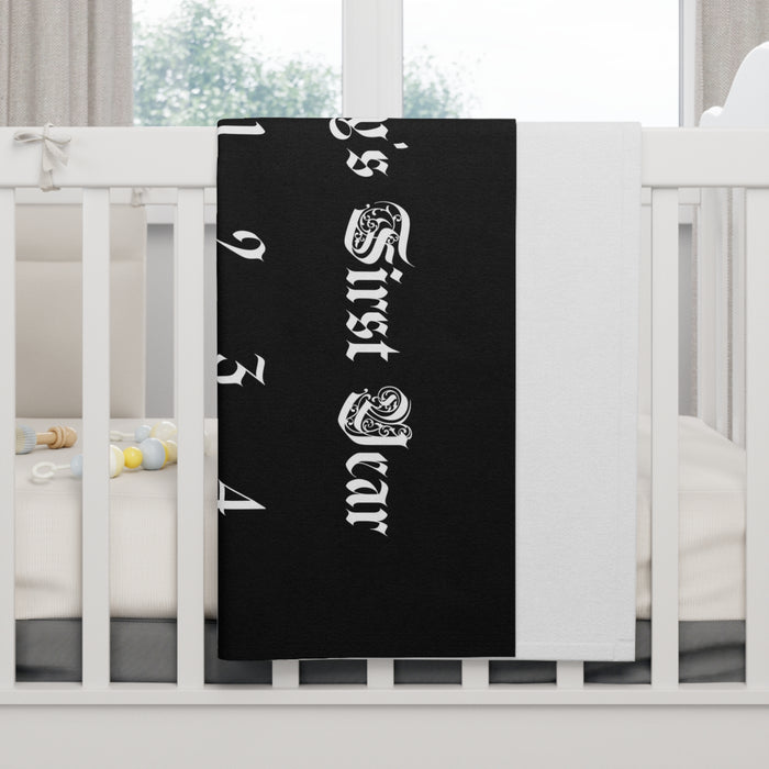Goth Baby's First Year Fleece Baby Blanket
