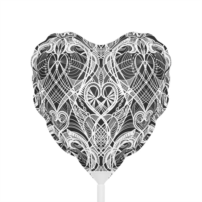 Goth Mom Elegant Heart Balloon