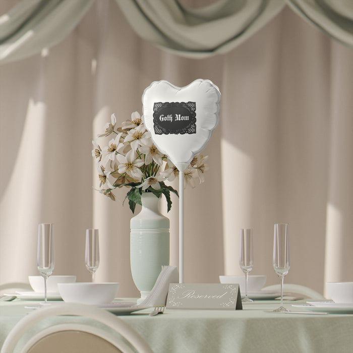 Goth Mom Elegant Heart Balloon