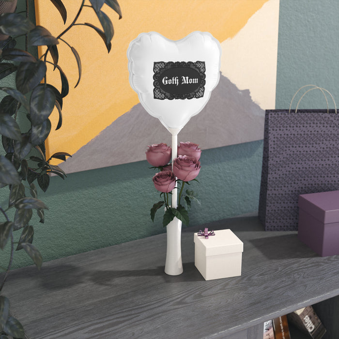 Goth Mom Elegant Heart Balloon