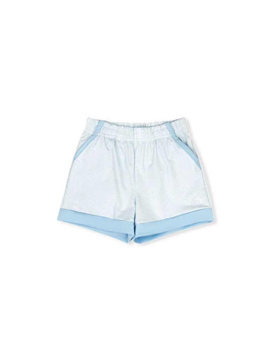 Graham Short - Cotton Candy Blue Minigingham