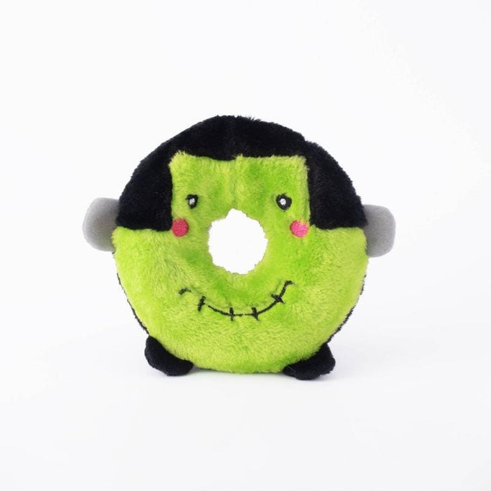 Halloween Donutz Buddies Frankenstein's Monster Plush Squeak Dog Toy