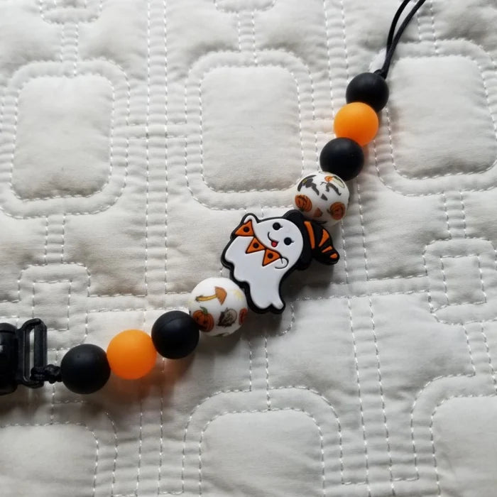 Halloween Ghost Pacifier Teething Clip