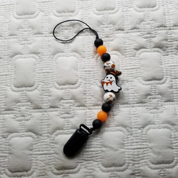Halloween Ghost Pacifier Teething Clip