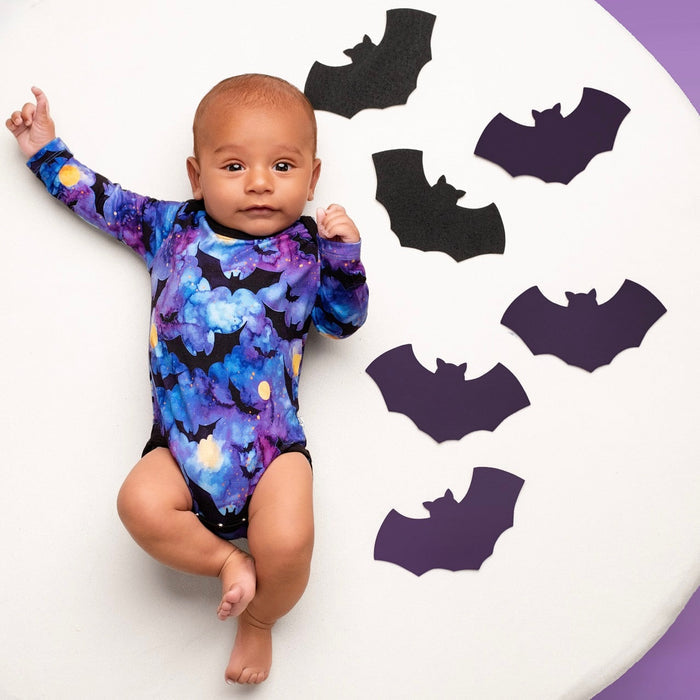 Halloween | Midnight Bats | Bamboo Baby Onesie