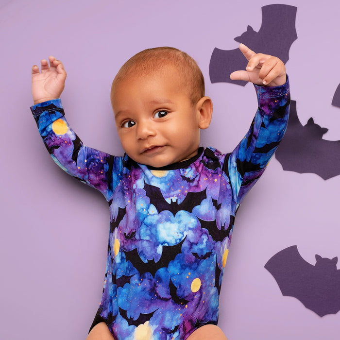 Halloween | Midnight Bats | Bamboo Baby Onesie