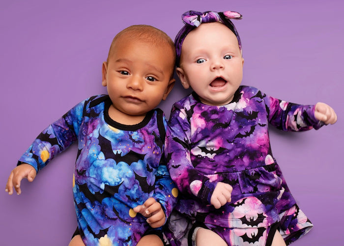 Halloween | Midnight Bats | Bamboo Baby Onesie