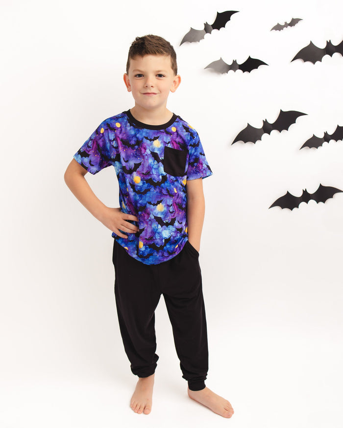 Halloween | Midnight Bats | Bamboo Pocket Tee & Joggers Set