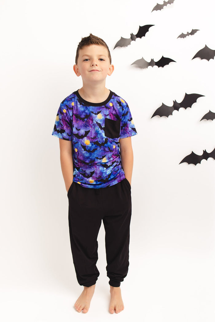 Halloween | Midnight Bats | Bamboo Pocket Tee & Joggers Set