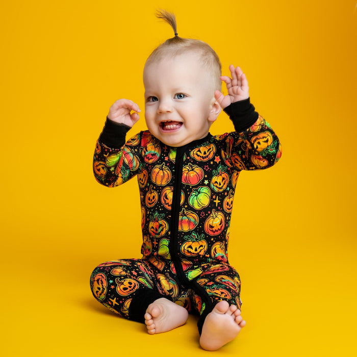 Halloween | Spooky Pumpkins | Bamboo Zipper Pajamas