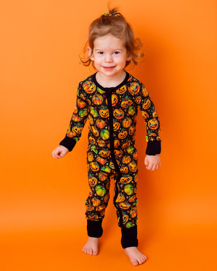 Halloween | Spooky Pumpkins | Bamboo Zipper Pajamas