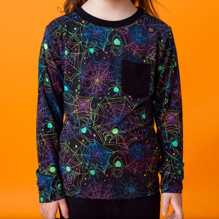 Halloween | Spooky Webs | Bamboo Pocket Tee