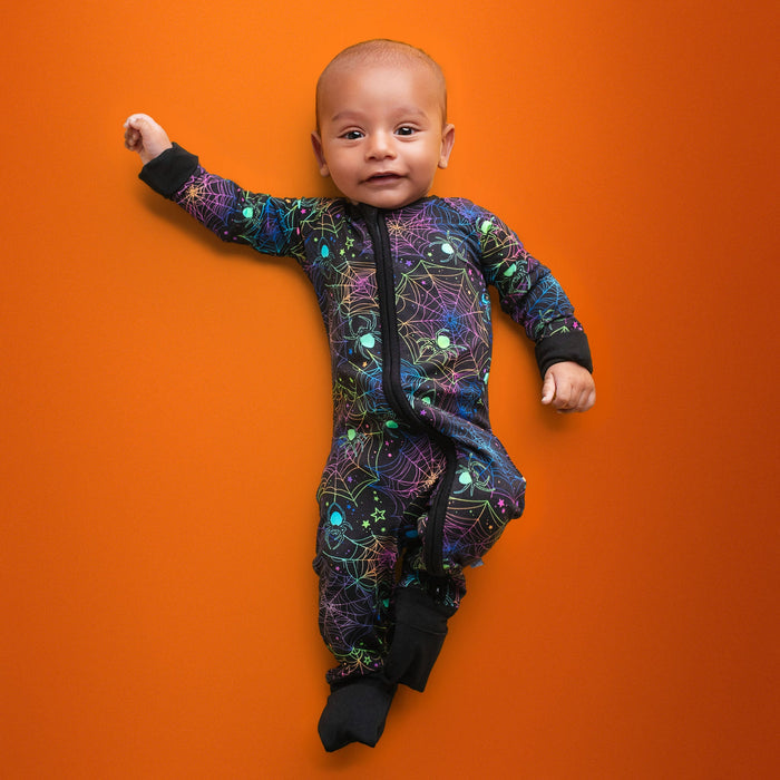 Halloween | Spooky Webs | Bamboo Zipper Pajamas