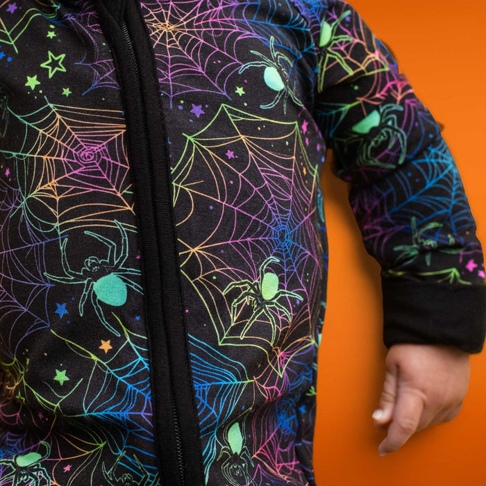 Halloween | Spooky Webs | Bamboo Zipper Pajamas