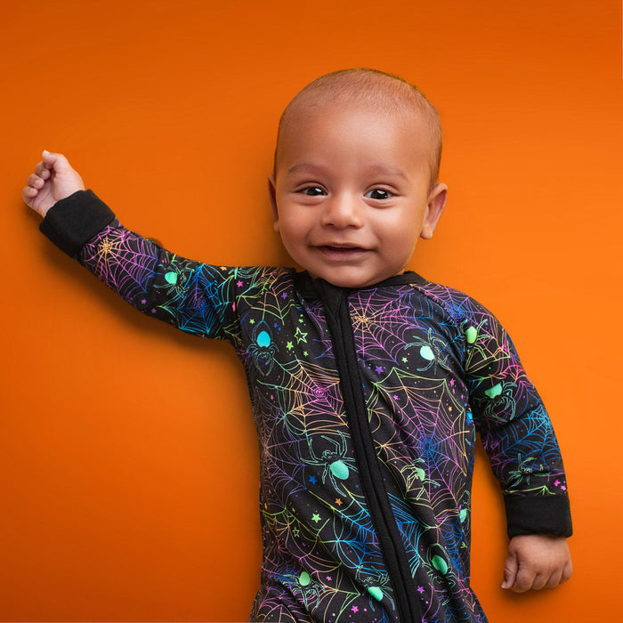 Halloween | Spooky Webs | Bamboo Zipper Pajamas