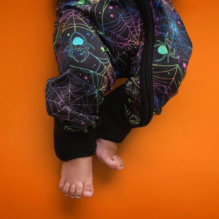 Halloween | Spooky Webs | Bamboo Zipper Pajamas