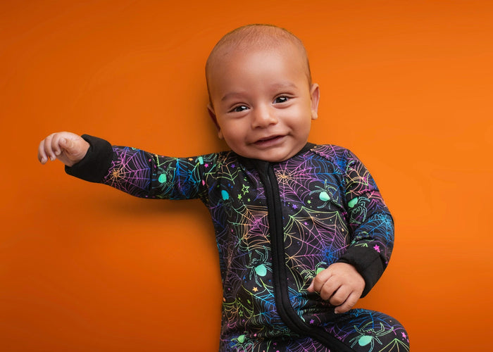 Halloween | Spooky Webs | Bamboo Zipper Pajamas
