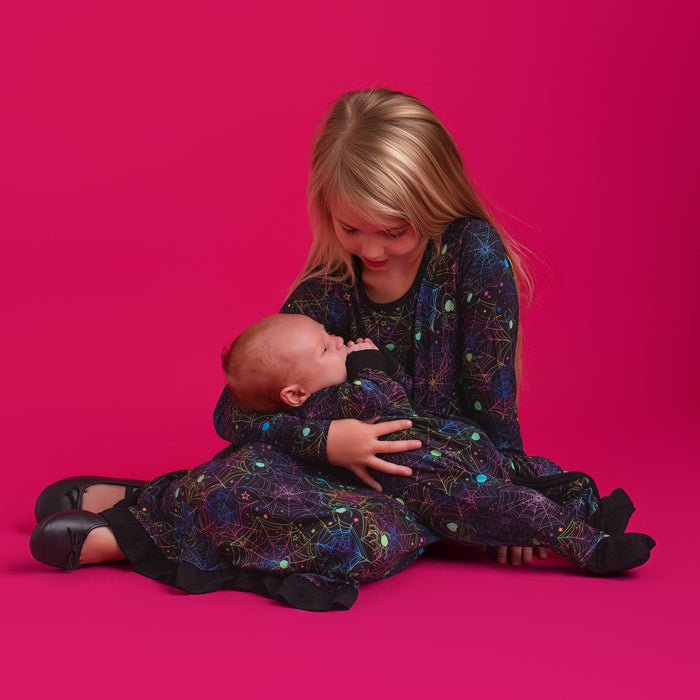 Halloween | Spooky Webs | Bamboo Zipper Pajamas