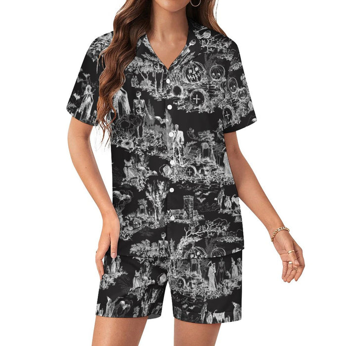 Halloween Toile Button Down PJs (Adults) - PRE ORDER