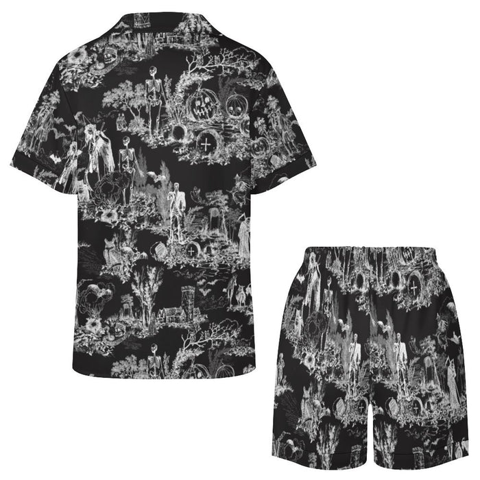 Halloween Toile Button Down PJs (Adults) - PRE ORDER