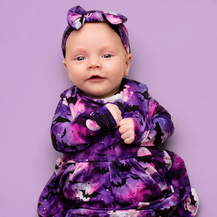 Halloween | Twilight Bats | Bamboo Baby Bodysuit Dress