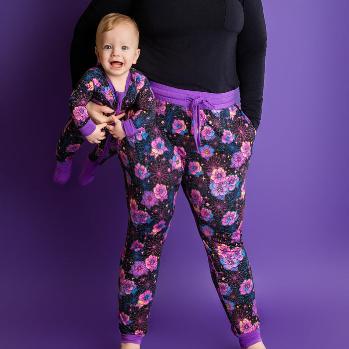 Halloween | Violet Webs | Women's Bamboo Joggers