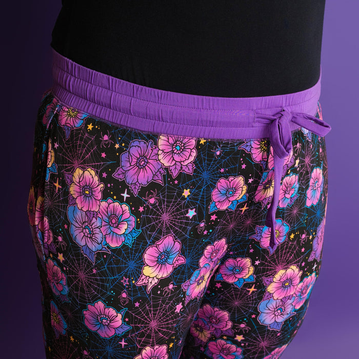 Halloween | Violet Webs | Women's Bamboo Joggers