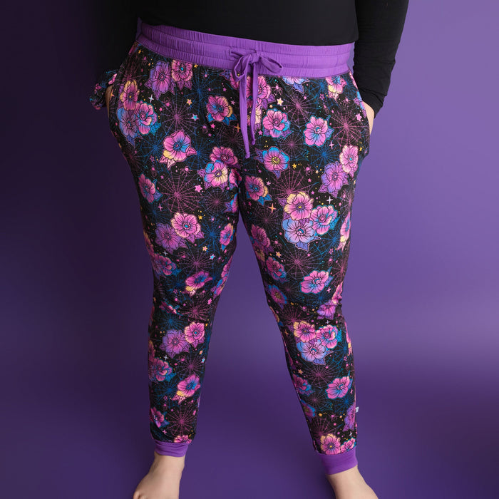 Halloween | Violet Webs | Women's Bamboo Joggers