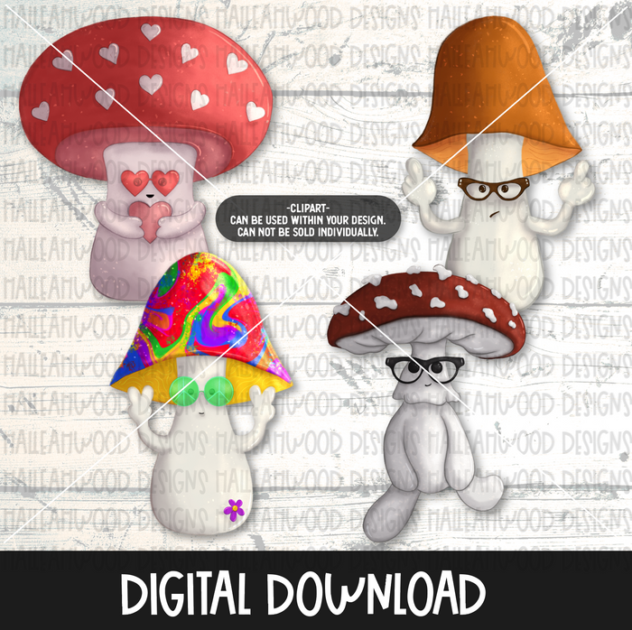 Hand Drawn Mushroom CLIPART