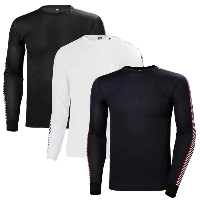 Helly Hansen Mens Lifa Stripe Long Sleeve Crew Base Layer - John Bull Clothing  from  John Bull Clothing