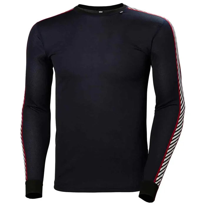 Helly Hansen Mens Lifa Stripe Long Sleeve Crew Base Layer - John Bull Clothing Navy from  John Bull Clothing