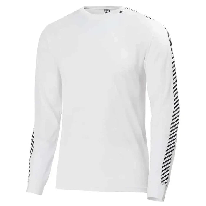 Helly Hansen Mens Lifa Stripe Long Sleeve Crew Base Layer - John Bull Clothing White from  John Bull Clothing