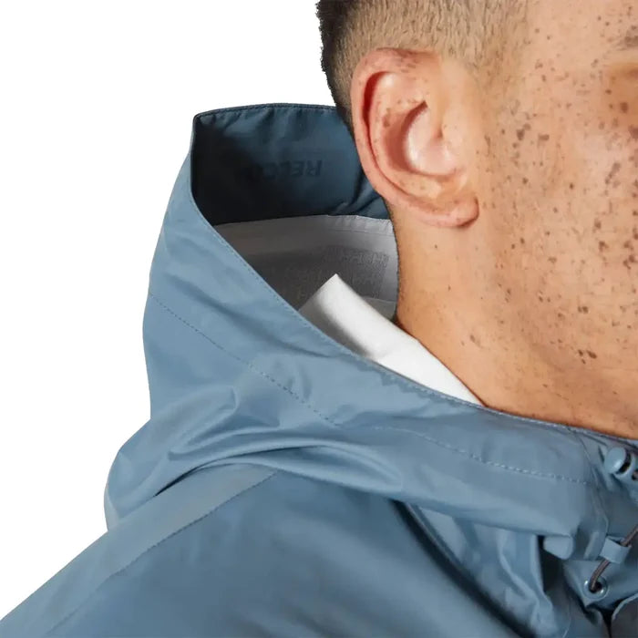 Side view of Helly Hansen Mens Loke 2.0 Waterproof Jacket collar and hood, emphasizing RECCO reflector integration.  from  John Bull Clothing