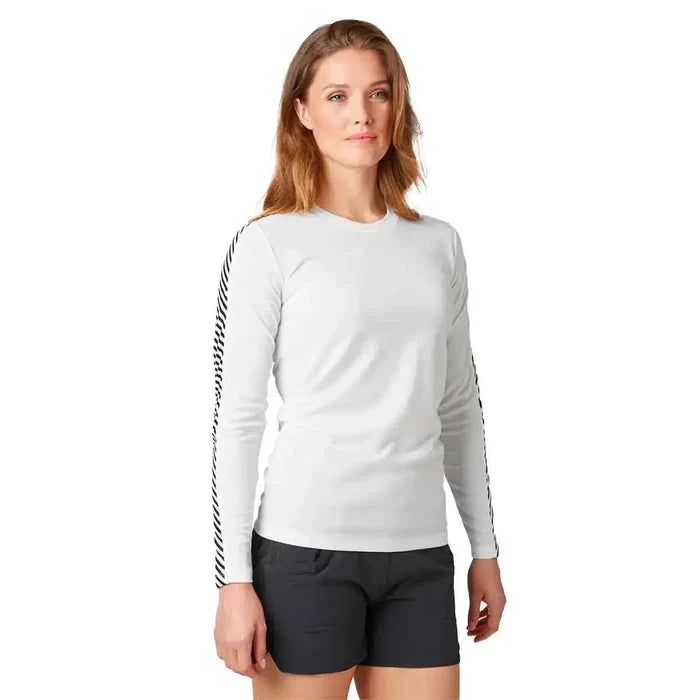 Helly Hansen Womens Lifa Stripe Long Sleeve Crew Base Layer - John Bull Clothing  from  John Bull Clothing