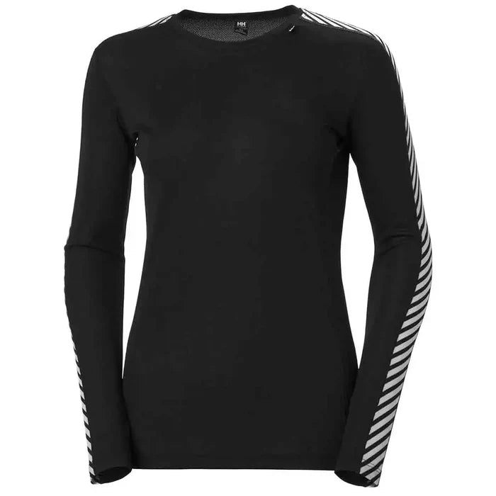 Helly Hansen Womens Lifa Stripe Long Sleeve Crew Base Layer - John Bull Clothing  from  John Bull Clothing
