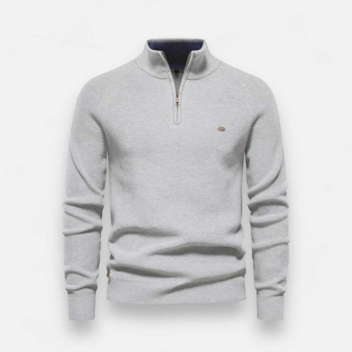 High-collar autumn/winter sweater - AntoniosClothing - LakeBlue
