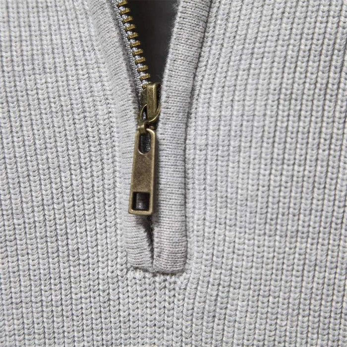 High-collar autumn/winter sweater - AntoniosClothing - LakeBlue