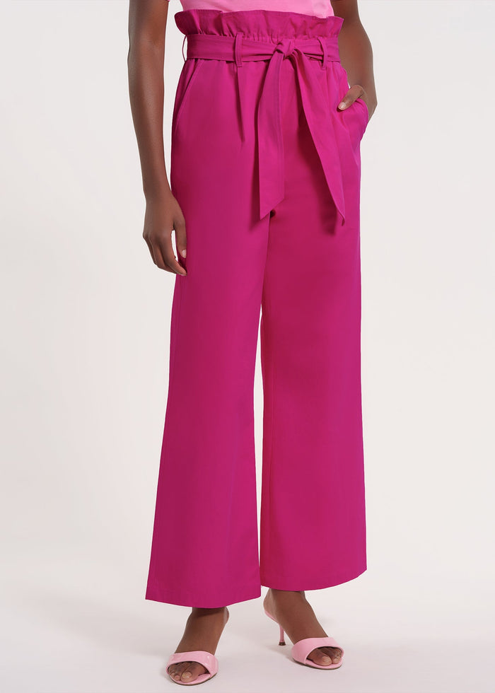 High-Waisted Paper Bag Pants