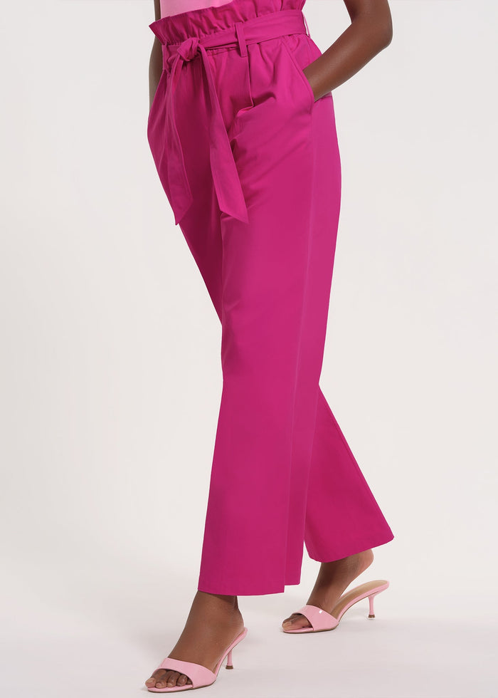 High-Waisted Paper Bag Pants
