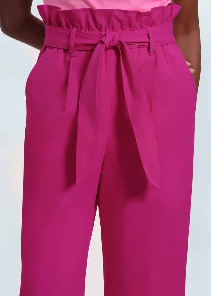 High-Waisted Paper Bag Pants