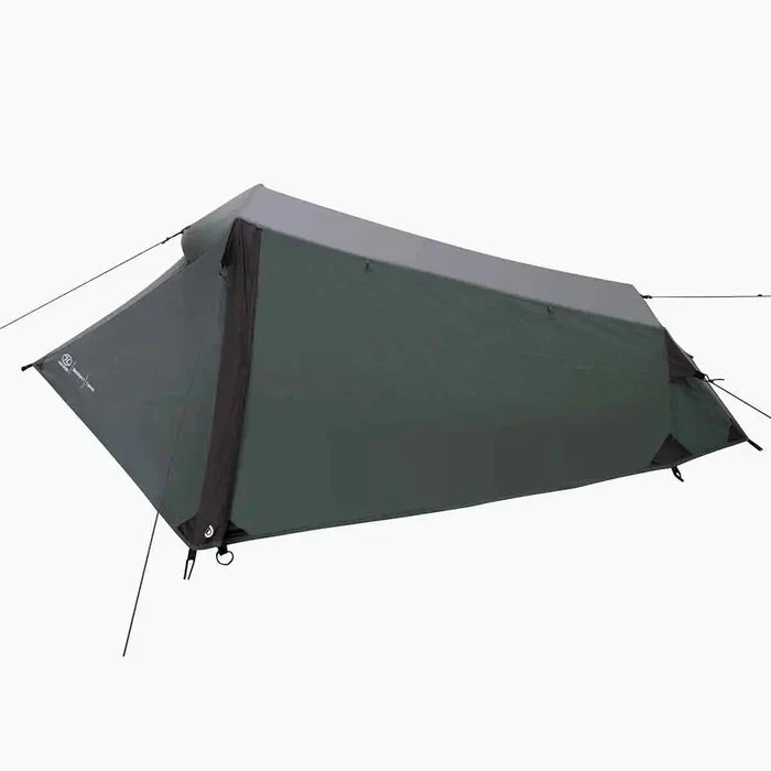 Highlander Blackthorn 1 Person Tent Gen 2 in green colorway, designed for solo hikers and campers seeking a lightweight shelter solution.  from  John Bull Clothing