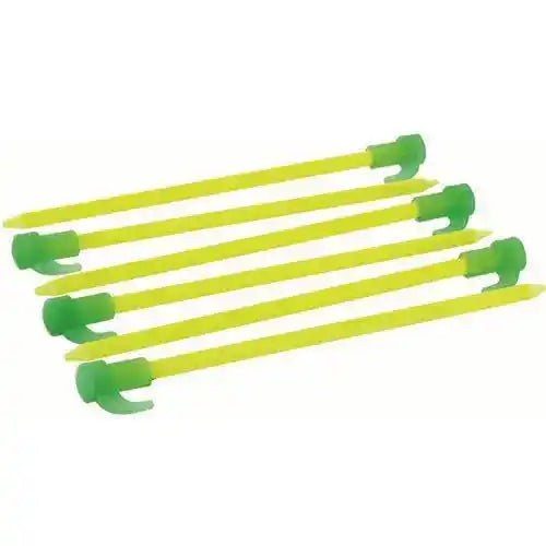 Highlander Fluorescent Tent Pegs - Pack of 6 - John Bull Clothing  from  John Bull Clothing