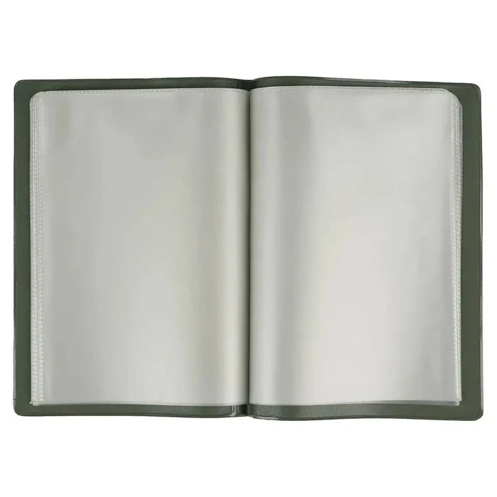 Open Highlander Forces A6 Documents Folder displaying clear plastic sleeves for secure document storage. Perfect for office and field use.  from  John Bull Clothing