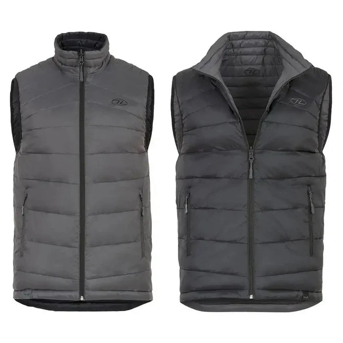 Highlander Mens Reversible Gilet Jacket - John Bull Clothing Grey from  John Bull Clothing