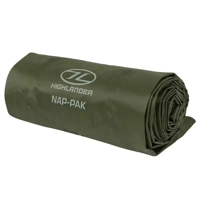 Highlander Nap-Pak Inflatable Sleeping Mattress Olive Green - John Bull Clothing  from  John Bull Clothing