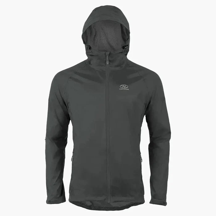 Highlander Stow and Go Waterproof Jacket Highlander Dark Grey from  John Bull Clothing