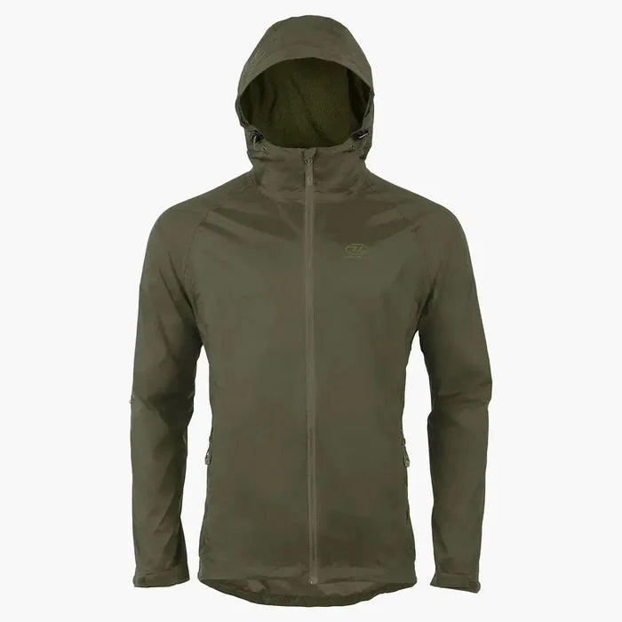 Highlander Stow and Go Waterproof Jacket Highlander Olive Green from  John Bull Clothing