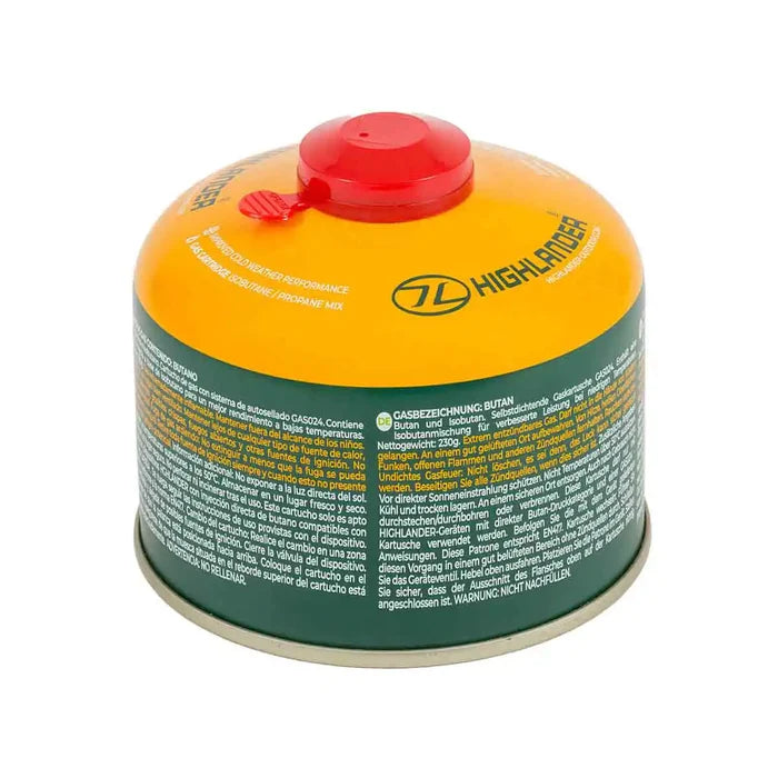 Highlander Valved Camping Gas Cartridge - John Bull Clothing 100g from  John Bull Clothing